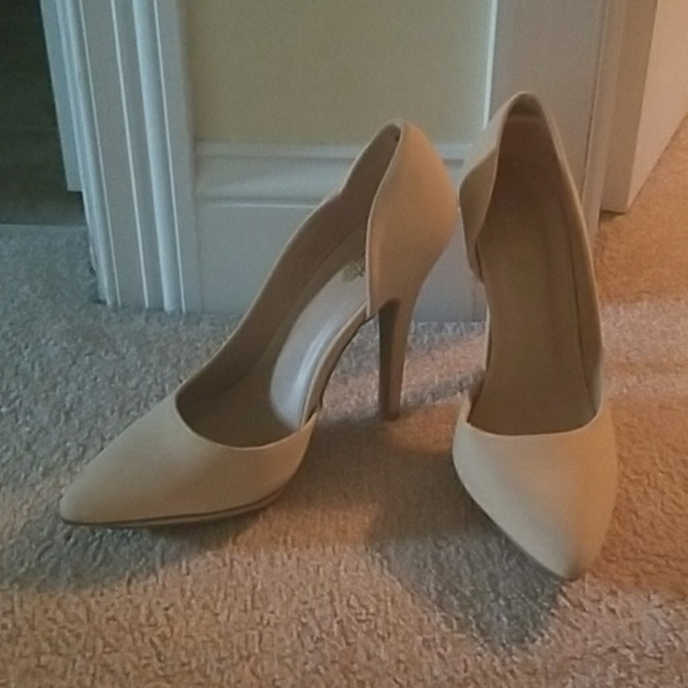 Beige heels from Charlotte Russe